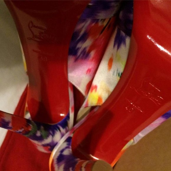 Christian Louboutin VENDOME SLING NODO Satin Bouquet Bow Heel Shoes Sandal - Picture 12 of 12